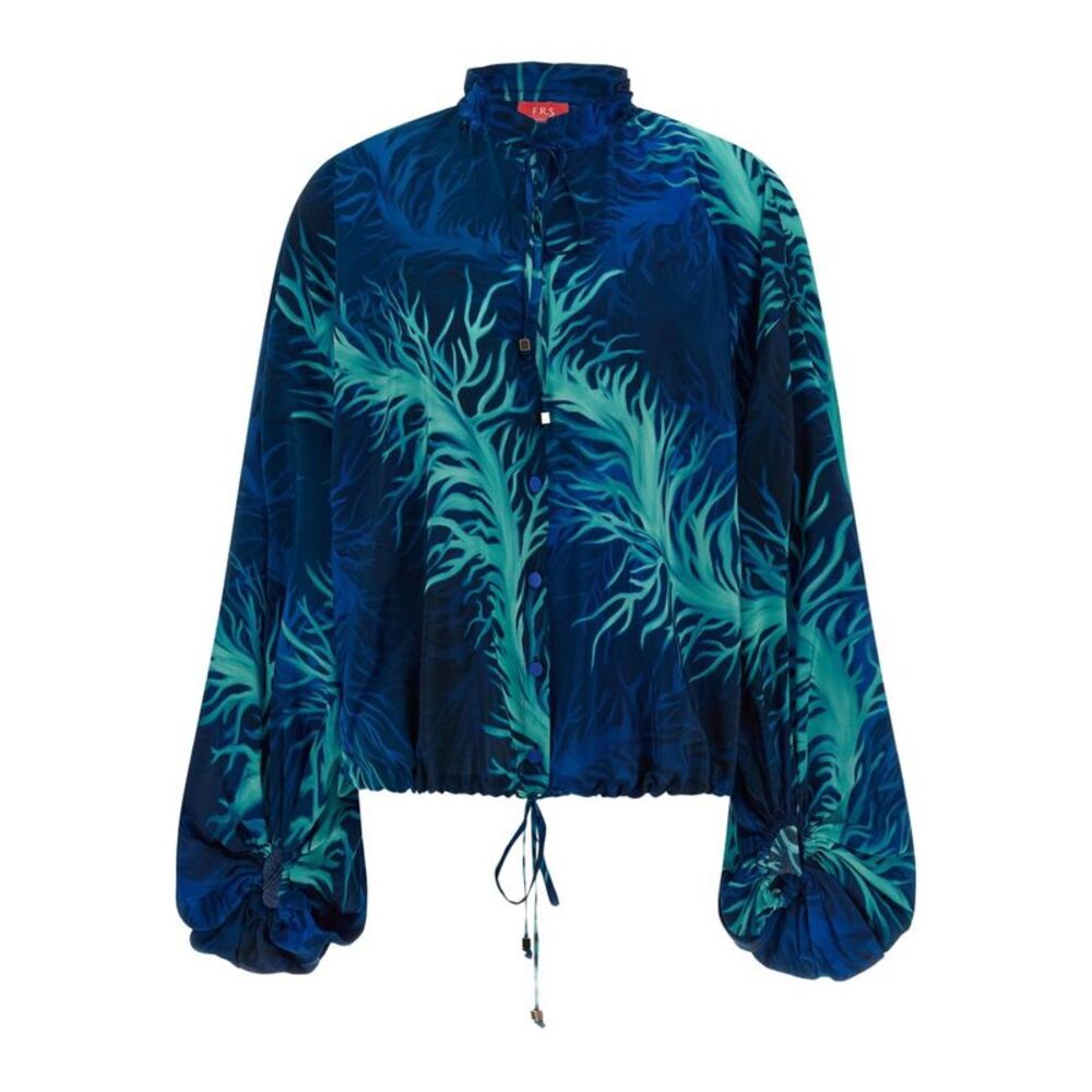For Restless Sleepers Women Printed Silk Blouse